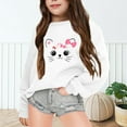 thumbnail image 2 of BOOMNY Unisex Boys Girls Sweatshirs Long Sleeve Sweatshirt For Girls Cartoon Cat Graphic Soft Fall Winter Pullover Tops, 2 of 6