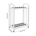 thumbnail image 4 of ToppiJoy  Adjustable Floor Stand Pool Stick Holder Double-Tier Vertical Pool Cue Racks Heavy Duty Pool Cue Sticks for Bar, Billiard Room, Game Room, Club and Gym (White, 12 Holes), 4 of 24