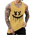 thumbnail image 1 of Camisetas de Tanque de los Hombres Tanque de los Hombres Incolor Gradiente de Impresión Cuello Redondo Correa Delgada Fuga Atrás Regular Casual Deportes Blusas de Tanque, 1 of 5