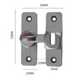 thumbnail image 7 of Sylvtty Barn Door Lock Simple Installation Anti-Theft Heavy Duty Bar Gate Latches Safety Slide Door Lock for Bathroom Garden, 7 of 7