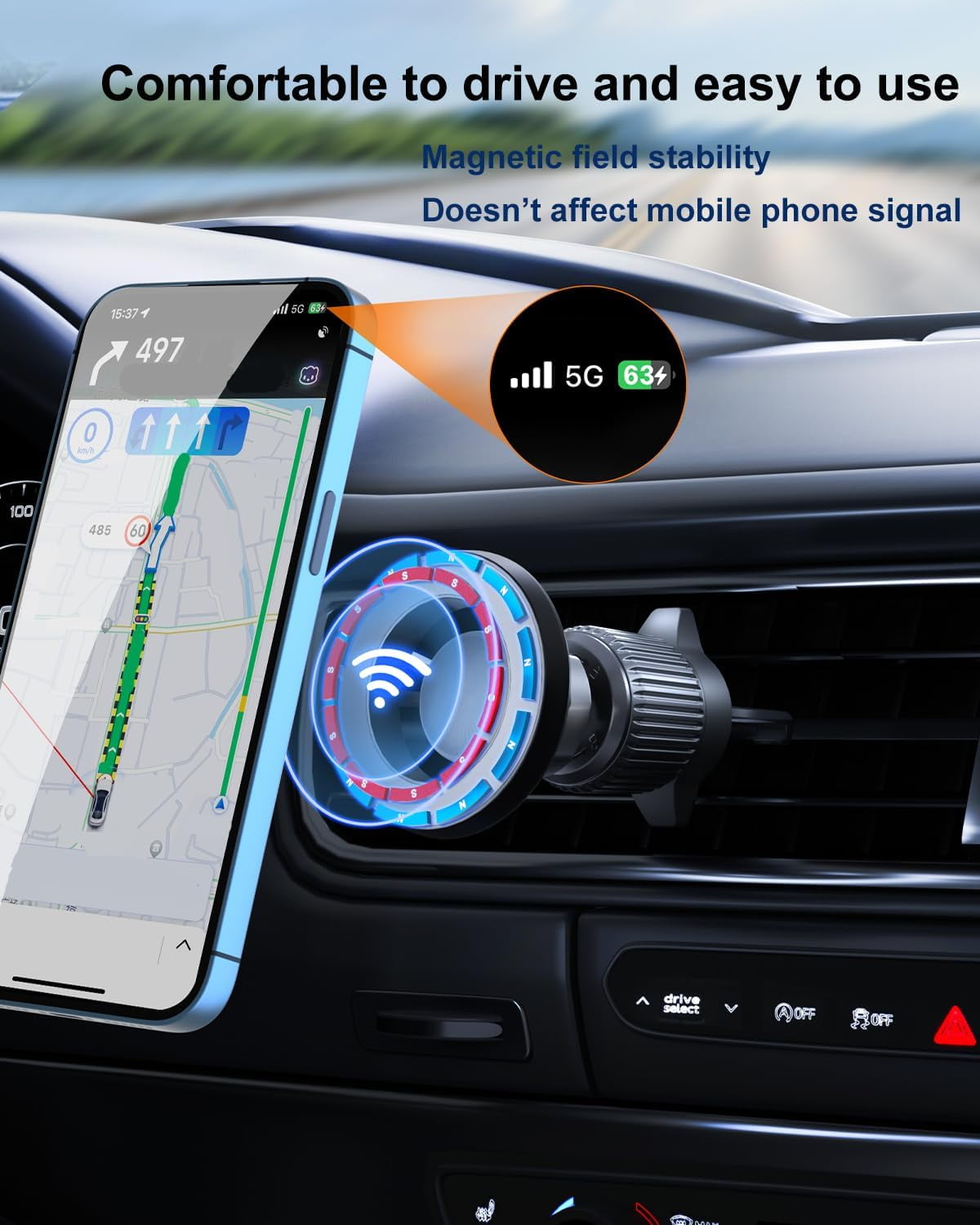 MJMJ car Phone Holder for Jeep Wrangler 2024 2025 2026 Accessories Magnetic car Phone Mount for Wrangler Phone Holder for Jeep Wrangler Accessories