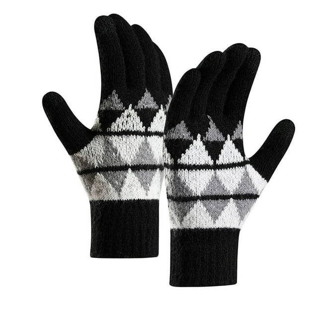 MesaSe Resilient Riding Gloves Touch Screen Winter Riding Gloves with Double-layer Elastic Wristband Brushed Lining for Cold Weather