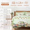 thumbnail image 6 of Christmas Green Bedding Duvet Cover Set Queen Size 4 Pieces Dwarf Elf Soft Twill Plush Quilt Cover, Include 1 Duvet Cover 1 Flat Sheet And 2 Pillow, 6 of 7