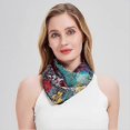 thumbnail image 2 of Women\'s 100% Pure Mulberry Silk Small Square Scarf - Neckerchief Women - Silk Headscarf - 21" x 21, 2 of 5