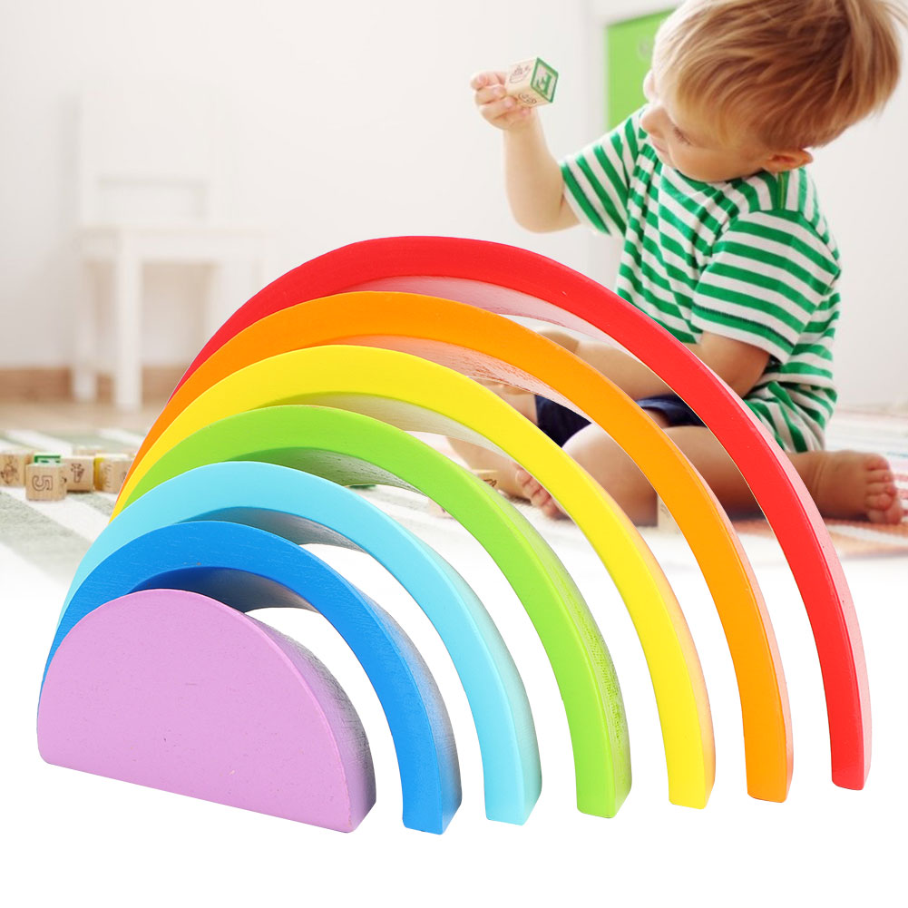 OTVIAP Assembly Building Toy, Children Rainbow Arch Bridge Assembly Toy