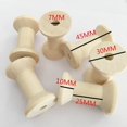 Type spool for threaded wire natural color 47mm x 31mm solid wood spool