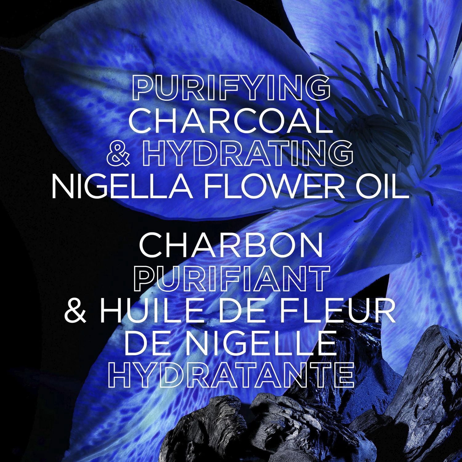 Garnier Whole Blends Magnetic Charcoal Purifying Conditioner for Greasy Scalp, Hydrates Dry Ends for Up to 48-Hours, with Charcoal