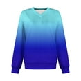 thumbnail image 4 of qucoqpe Plus Size Fleece Sweatshirt for Women Casual V Neck Long Sleeve Shirts Womens Fall Winter Pullover Tops, 4 of 7