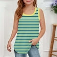 thumbnail image 4 of Lmnyox Girls Striped Tank Tops Casual Cute Sleeveless Square Neck Summer Tops 5-14 Years Girls Basic Shirt, 4 of 6