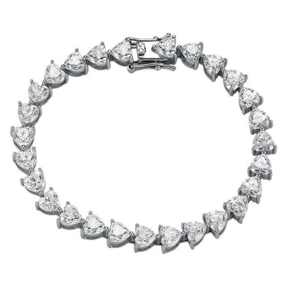 6-9 Inches Heart Cut Moissanite Tennis Bracelet for Women 5MM D Color VVS1 S925 Sterling Silver Lab Created Diamond Tennis Bracelet Perfect for Daily Wear