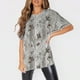 thumbnail image 2 of Women's Fashion O Neck Short Sleeve Workwear With Pockets Printed Tops Summer Tops For Women, 2 of 5