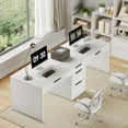 thumbnail image 6 of DreamCurship 78 inch Two Person Desk, 2 Person Desk with 5 Drawers, Double Desk for Two People, Computer Desk for Home Office, white, 6 of 8