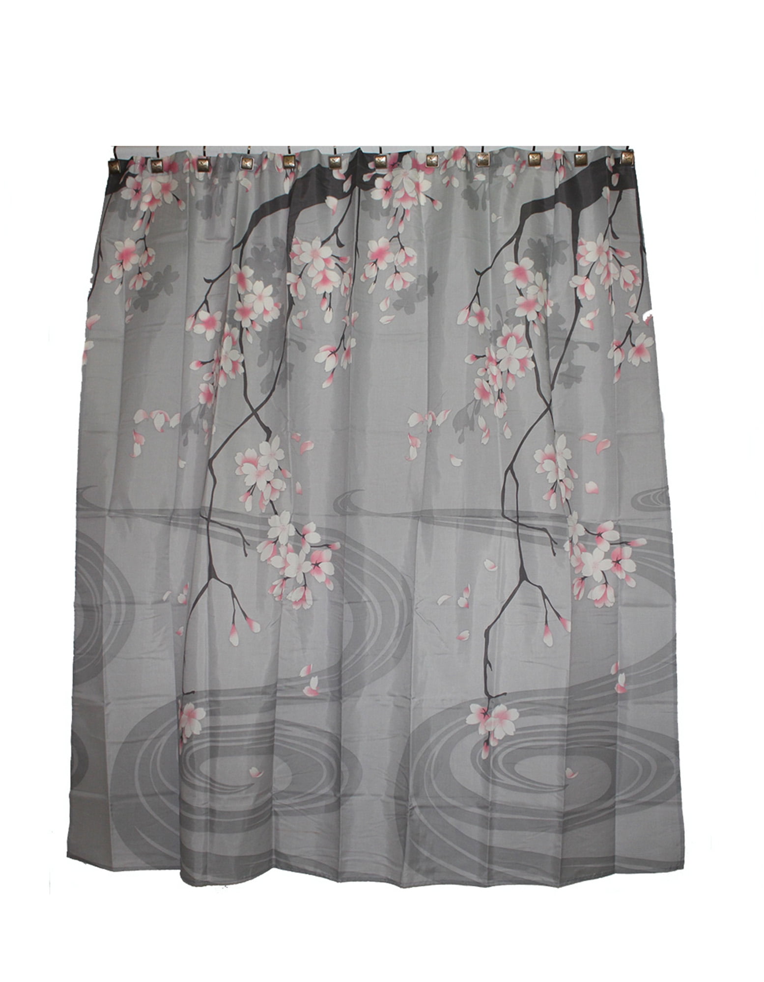 Polyester Fabric Shower Curtain Japanese Cherry Blossom Flower