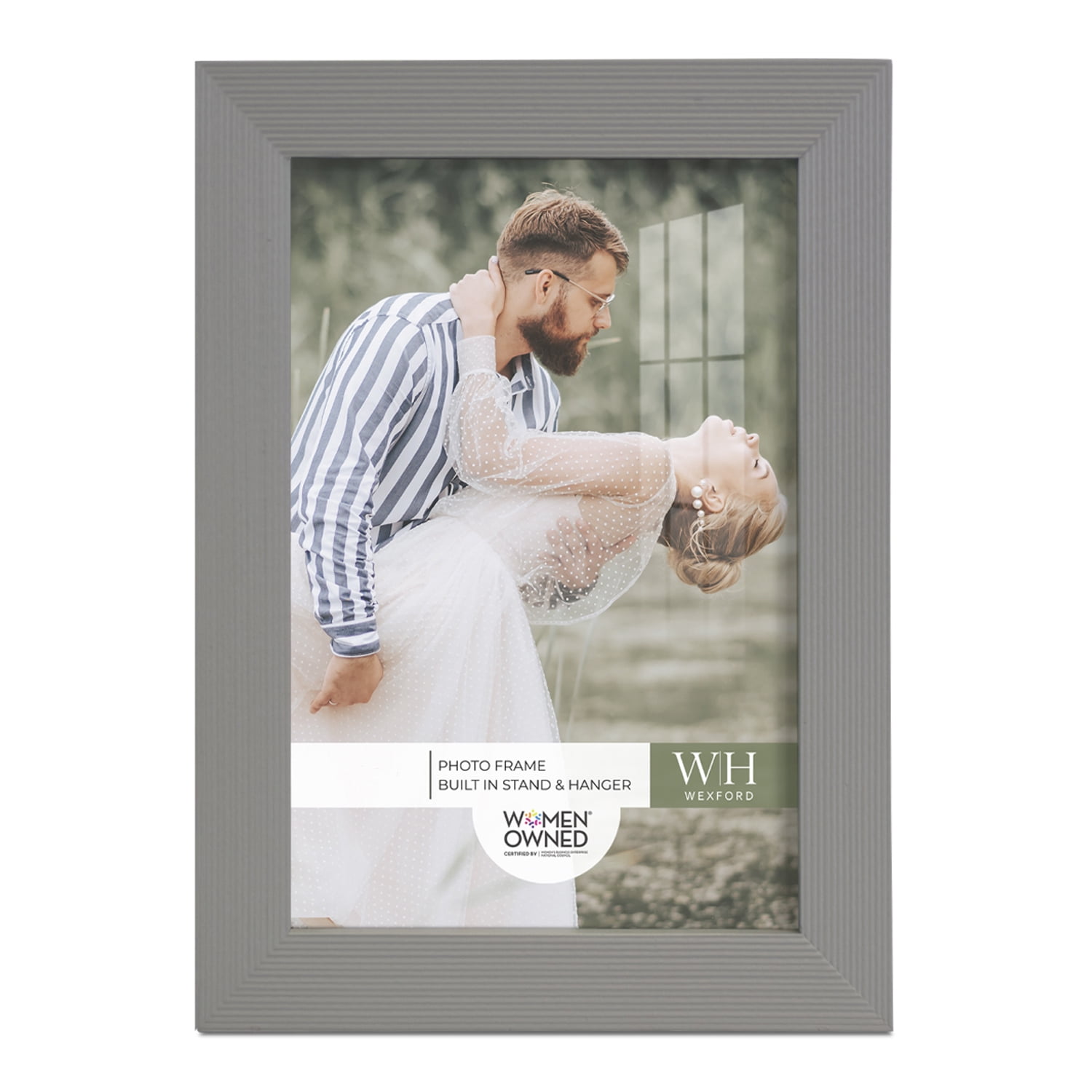 Modern Rustic Gray Solid Wood Picture Frame, 5 x 7