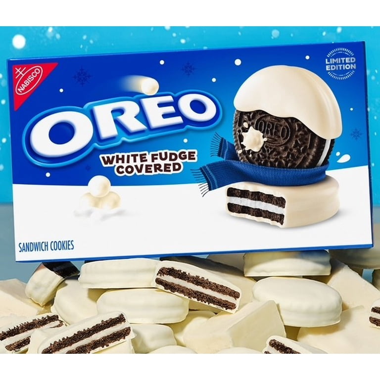 OREO Nabisco White Fudge Covered Chocolate Sandwich Cookies