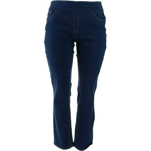 Denim & Co. - Denim& Co Soft Stretch Smooth Waist 5-Pocket Jeans Women ...