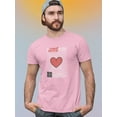 thumbnail image 2 of Abstract I Love You T-Shirt Men -Image by Shutterstock, Male Medium, 2 of 4