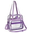 thumbnail image 2 of ibiyuan Clear Bag for Stadium Events Clear Tote Lunch Bag with Non-detachable Reinforced Straps for Work, Sporting Events and Gym, 2 of 8