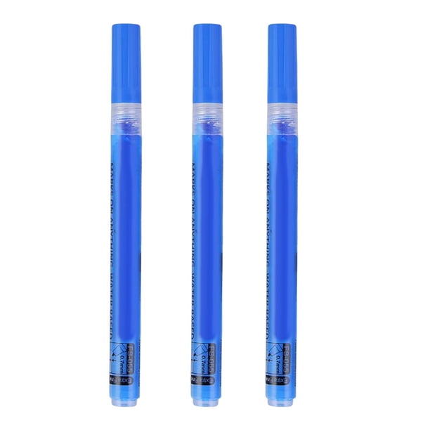 Bolígrafo de golf de 3 piezas, bolígrafo de tinta acrílica, bolígrafo de punta fina, bolígrafo de golf profesional portátil Azul