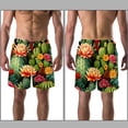 thumbnail image 3 of luoweisi Men's Beach Shorts Quick Dry Swim Trunks with Mesh Lining Cactus M, 3 of 5