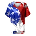 thumbnail image 5 of Hauts d'Été Grande Taille pour Femmes, T-Shirts à Col Rond Imprimés Tendance, Manches Courtes, Blouse Ample, T-Shirt à Col en V pour Femmes en Liquidation, 5 of 5