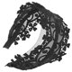 thumbnail image 5 of GOOHOCHY Diadema ancha, diadema de encaje, tocado de fiesta, accesorio para el cabello Vintage para mujer, 5 of 8