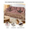 thumbnail image 4 of Texas Star Farmhouse Sofa Covers for 2-3 Cushion Couch L-Shaped Sectional, Rustic Red Plaid Berry Wooden Washable Sofa Covers Slipcover for Living Room Furniture, Couch Cover Blanket 71"x134", 4 of 9