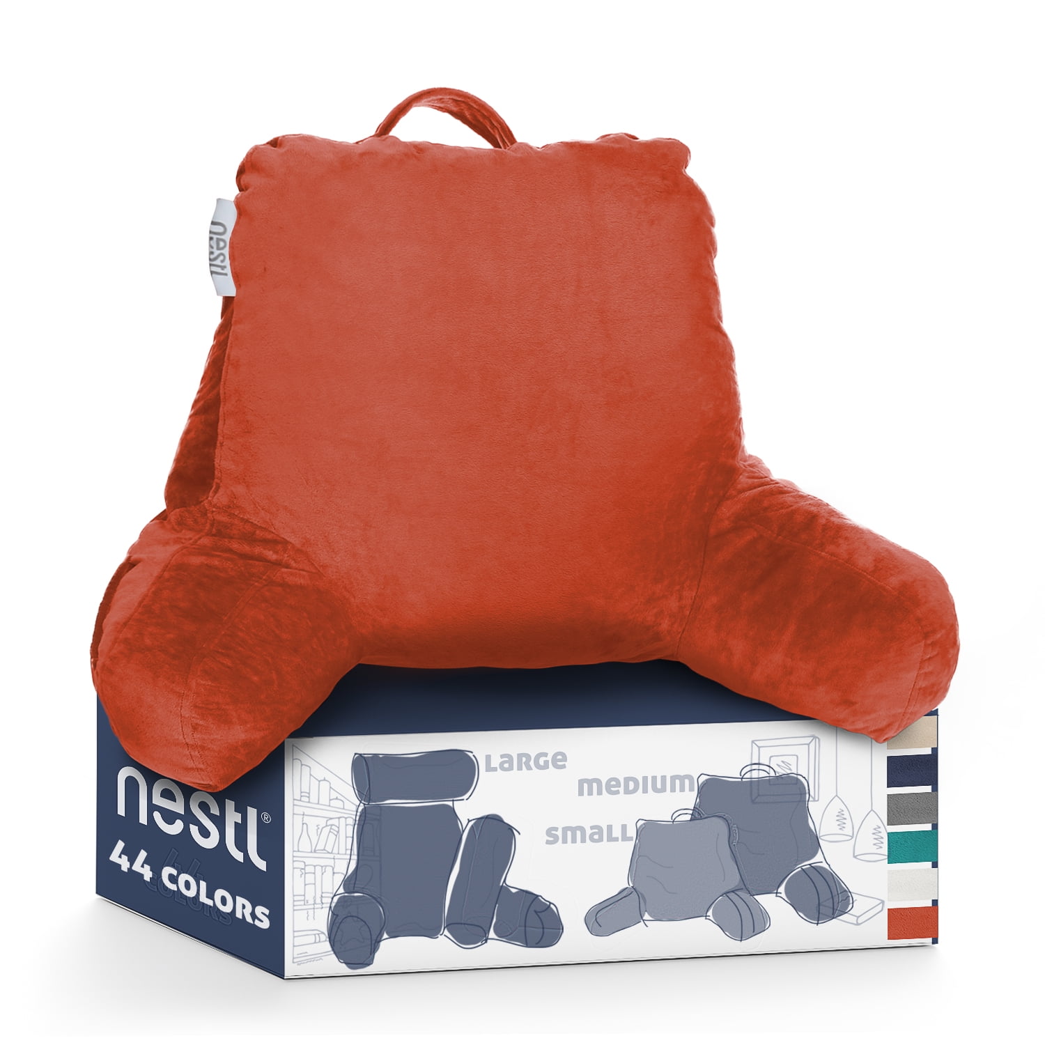 Nestl Backrest Reading Pillow, Bed Rest Pillow with Arms for Sitting In