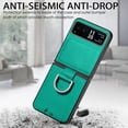 thumbnail image 2 of Feishell for Motorola Razr 40 Case with Ring,Ultra Thin Lightweight Fashionable Folding Shockproof Slim Premium PU Leather Anti-Scratch Protective Phone Cover,Green, 2 of 6
