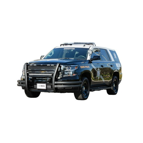 Westin Public Safety Protection de Pare-Chocs 36-53805PB Elite XD; Enduit de Poudre; Noir; Acier; Nécessite une Barre de Poussée de Pare-Chocs Westin Public Safety