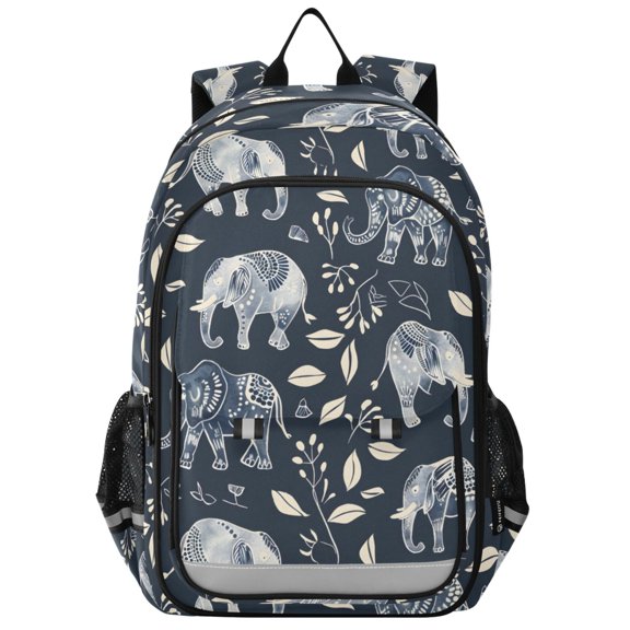 ALAZA Elephant Boho Style Laptop Backpack Purse Travel Bag Casual School Bookbag Rucksack for Women Men