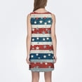 thumbnail image 4 of Women's Short Sleeveless Dress, Casual V-Neck Summer Outfit with Independence Day Print, Comfortable Fabric for Daily Wear,Red 2XL, 4 of 5