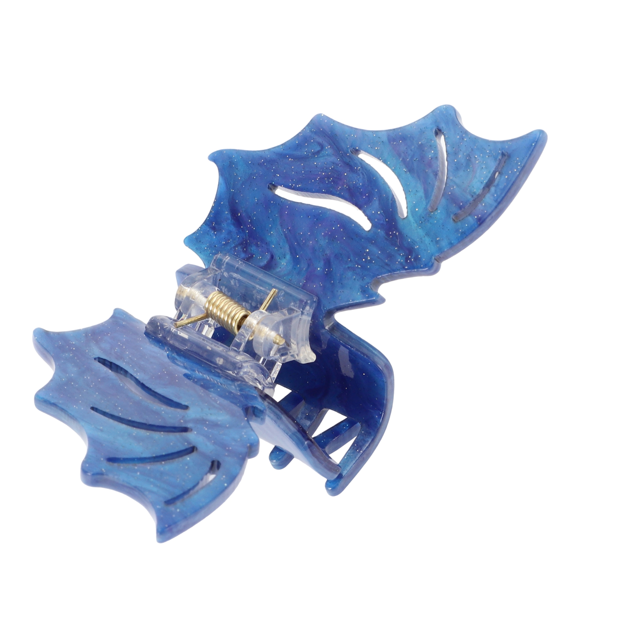 Unique Bargains 1pc Bat Style Hair Clips Hairdo Clip for Women Blue, Purple