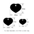 thumbnail image 3 of Colgante de aluminio con forma de corazón, 20 piezas personalizado, grabado láser, placa de identificación, etiqueta de regalo de Metal, accesorios para llavero, 3 of 4