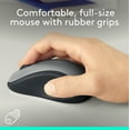 thumbnail image 2 of Logitech Full-size Wireless Ambidextrous Mouse with USB Receiver Silver, 2 of 7