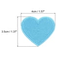 thumbnail image 2 of Uxcell Parches de hierro en forma de corazón, parches bordados, parches de transferencia de hierro para reparación de ropa, azul, 30PCS, 1.57"x1.37", 2 of 6