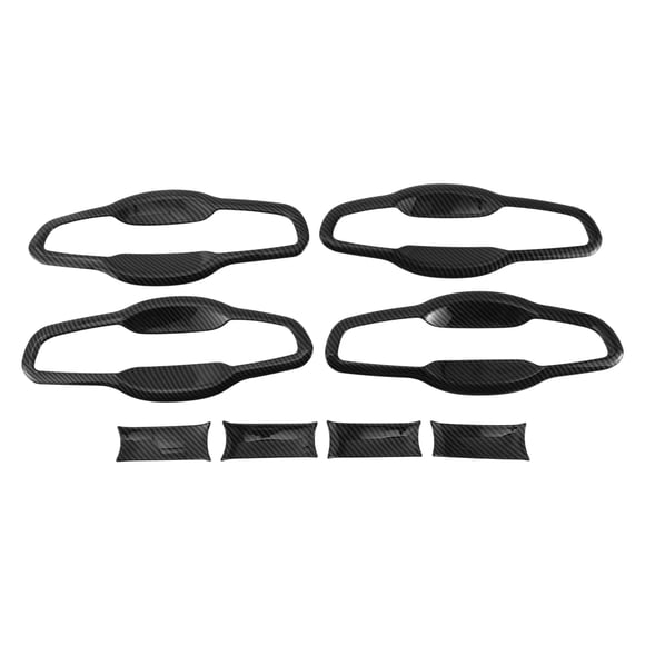 Protector de Copa de Manija de Puerta de Automóvil Unique Bargains para Honda CR-V CRV 2017-2022 Carbono Negro ABS 8 Pcs