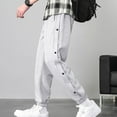 thumbnail image 5 of Njoeus Pants For Mans Track Pants For Men Men's Fashion Pockets Buttoned Casual Pants Casual Cropped Pants Mens Sweatpants On Clearance, 5 of 7