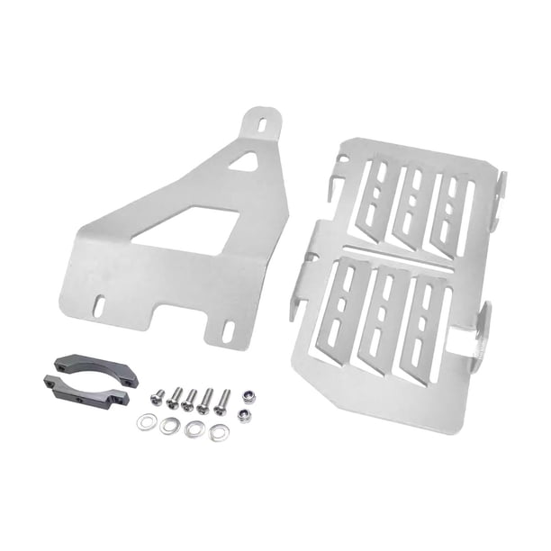 Rejilla protectora para radiador de motocicleta, equipo de protección para tanque de agua, rejilla protectora para garaje Plata
