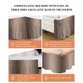thumbnail image 6 of Dark Brown Bed Skirt Ombre Solid Color Gradient Modern Art Bed Skirts California King Size 16 Inch Drop, Wrap Around Dust Ruffle&nbsp;Bedskirt with Adjustable Elastic Belt for Queen Size Beds, 6 of 7