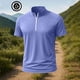 thumbnail image 5 of pstuiky Mangas cortas para hombre, Camiseta deportiva de verano para hombre, de color liso, ajustada, con cremallera, de manga corta y cuello alto camisas casuales para hombre xxxl, 5 of 5
