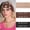 Kahki/Deep Coffee/Black, variant on Women Hollow Out Eyelet Elastic Headband Y2K Wide Grommet Hairband Punk Grunge Wide Band for Girls