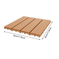 thumbnail image 2 of 30X Plastic Interlocking Deck Tiles Dark Wood Grain Outdoor Patio Pavers 12"x12" for Patio Deck, Poolside, Garden, 2 of 18