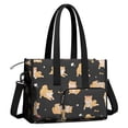 thumbnail image 2 of Teacher Tote Bag,Shiba Inu Teacher Utility Tote Bag,Large Work Tote Bags for Women with Multiple Pockets,Top Zipper Closure,13.8x10.6x6.7 Inch, 2 of 5