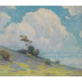thumbnail image 2 of Ľudovít Čordák 23x20 Black Ornate Framed Double Matted Museum Art Print Titled: Landscape (1925-1930), 2 of 5