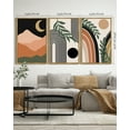 thumbnail image 2 of SHENIFY Large 24x36in3pcs Natural Framed Boho Wall Art Abstract Decor Bohemian Prints Ready To Hang for Hallway Living Room, 2 of 5