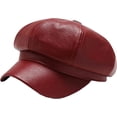 thumbnail image 4 of CoCopeaunts Newsboy Hats for Women Octagonal Cap Autumn Winter Leather Panama Stylish Artist Painter Newsboy Cap Womens Beret Hat, 4 of 7