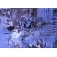 thumbnail image 1 of Ahgly Company Machine Washable Indoor Rectangle Oriental Blue Industrial Area Rugs, 2' x 3', 1 of 4