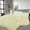 thumbnail image 2 of BedDecor 600 TC 3Pcs Ruffel Pattern (Ivory, Full / Queen) 100% Egyptian Cotton Base Duvet Set, 2 of 7