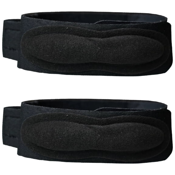 2 Pcs Black Patella Knee Strap, Adjustable Sports Knee Strap with Silicone Pad, Jumper's Knee Strap for Running, Basketball, Tennis, Volleyball, Hiking, Reduce Injury Risk